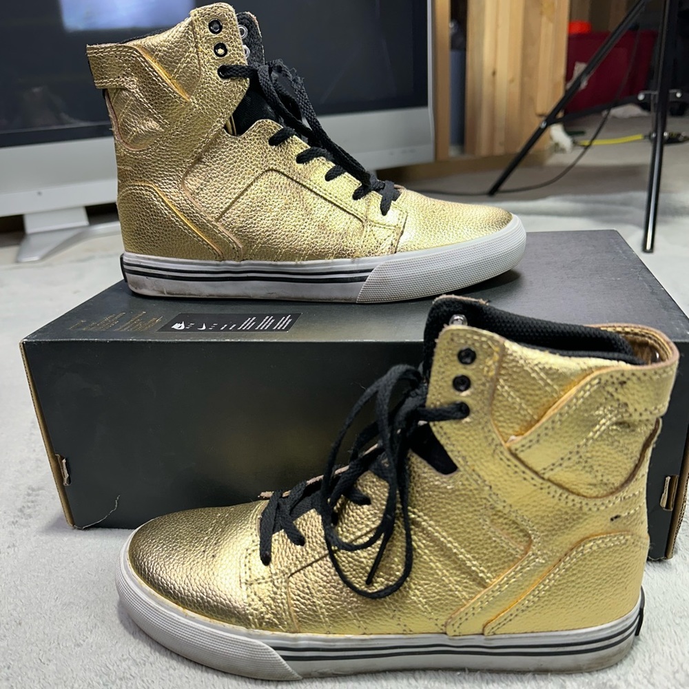 Supra Muska 001 High-Top Sneakers Gold Size US 5